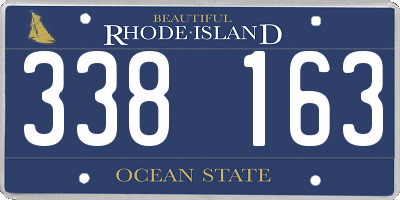 RI license plate 338163