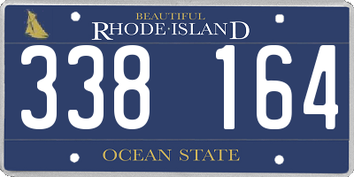 RI license plate 338164