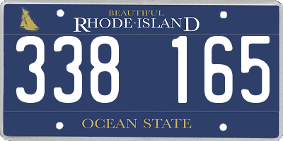 RI license plate 338165