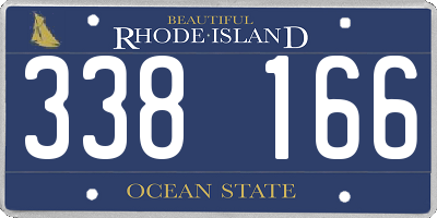 RI license plate 338166