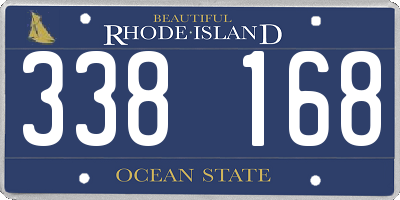 RI license plate 338168