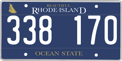 RI license plate 338170