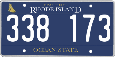 RI license plate 338173