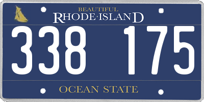RI license plate 338175