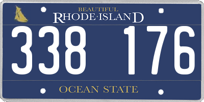 RI license plate 338176