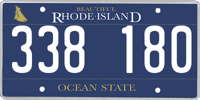 RI license plate 338180