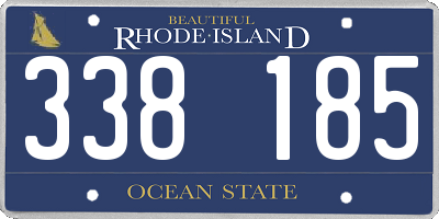 RI license plate 338185