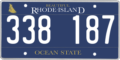RI license plate 338187