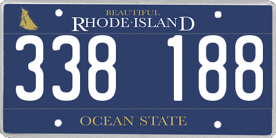 RI license plate 338188