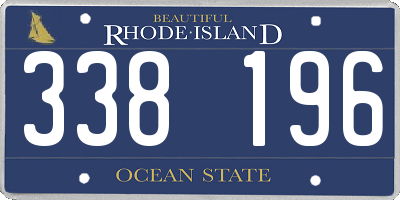 RI license plate 338196