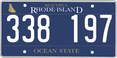 RI license plate 338197