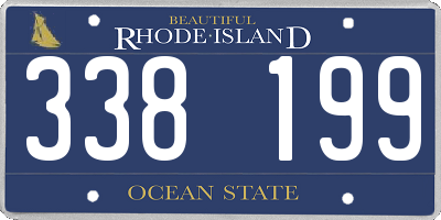 RI license plate 338199