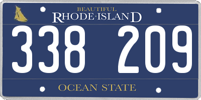 RI license plate 338209