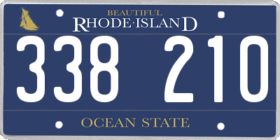 RI license plate 338210
