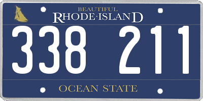 RI license plate 338211
