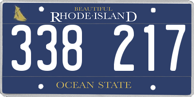 RI license plate 338217