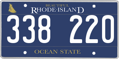 RI license plate 338220