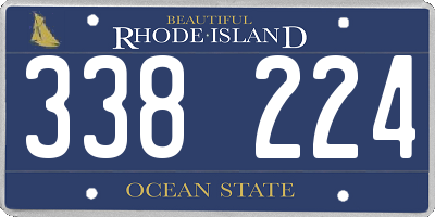 RI license plate 338224