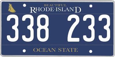 RI license plate 338233