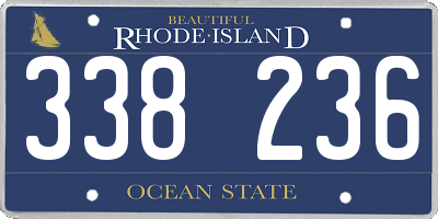 RI license plate 338236