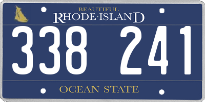 RI license plate 338241