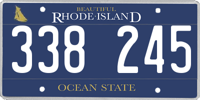 RI license plate 338245