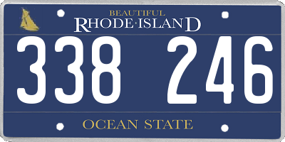 RI license plate 338246