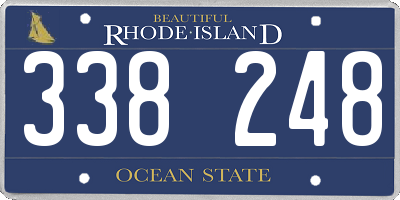 RI license plate 338248