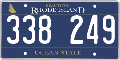 RI license plate 338249