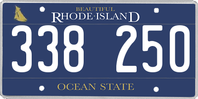 RI license plate 338250