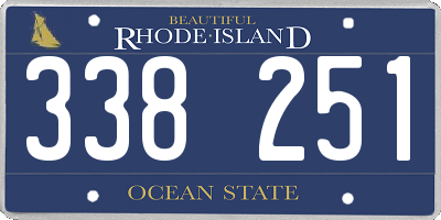 RI license plate 338251