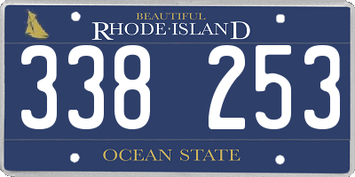 RI license plate 338253