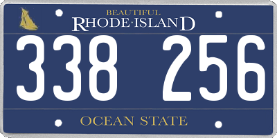 RI license plate 338256