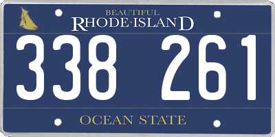 RI license plate 338261