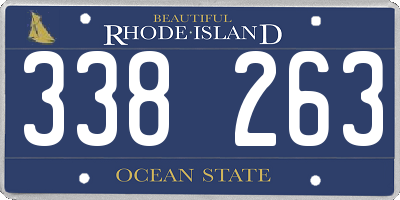 RI license plate 338263