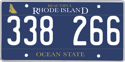 RI license plate 338266
