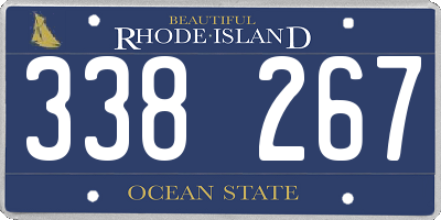 RI license plate 338267