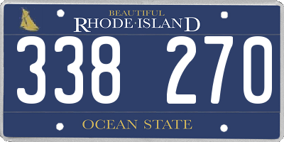 RI license plate 338270