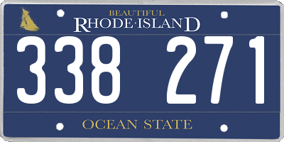 RI license plate 338271