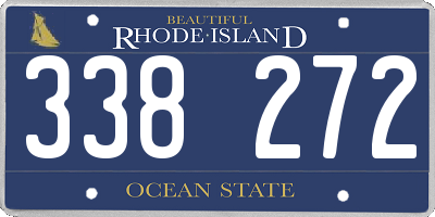 RI license plate 338272