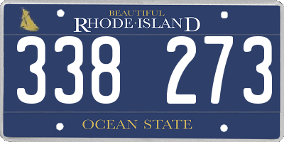 RI license plate 338273