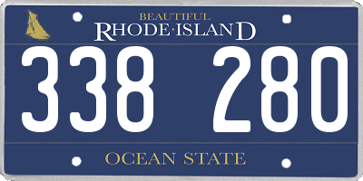 RI license plate 338280