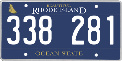 RI license plate 338281