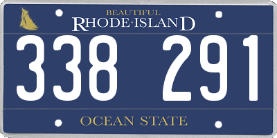 RI license plate 338291