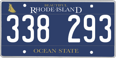 RI license plate 338293