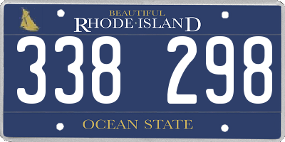 RI license plate 338298