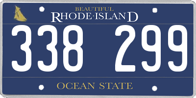 RI license plate 338299