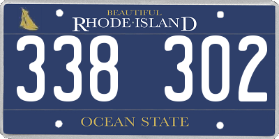 RI license plate 338302
