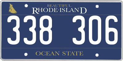 RI license plate 338306