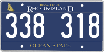 RI license plate 338318